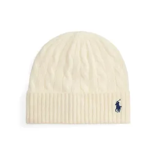 Polo Ralph Lauren Accessoires, Dames, Beige, ONE Size, Wol, Cable Knit Beanie