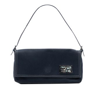 Fendi Tweedehands Canvas Ff Marmer Baguette Schoudertas