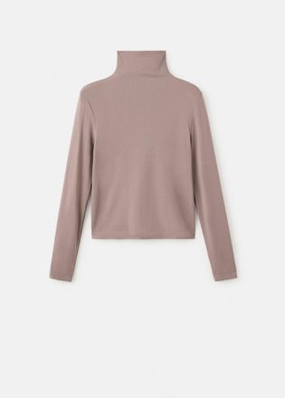 Mango Maglietta collo alto avvitata marrone chiaro/pastello - Donna - S - MANGO