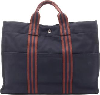 Hermès Borsa tote MM Fourre-Tout anni 2000 - Blu