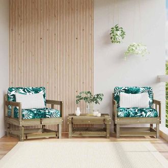 vidaXL Sillones De Jard&iacute;n Con Cojines 2 Uds Madera De Pino Impregnada Vidaxl