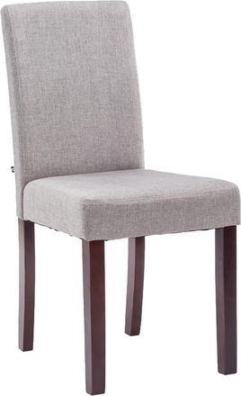 Clp Silla De Comedor Ina En Tela Gris Claro Cappuccino