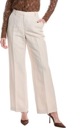 Lafayette 148 New York Gates Full Leg Silk & Linen-Blend Pant