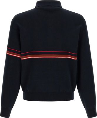 Versace Mens Blue Cotton Polo Shirt