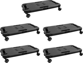 vidaXL Plataformas Con Ruedas 5 Unidades Polipropileno Negro 200 Kg Vidaxl
