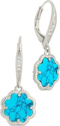 Sterling Forever Rose Petal Short Drop Earrings