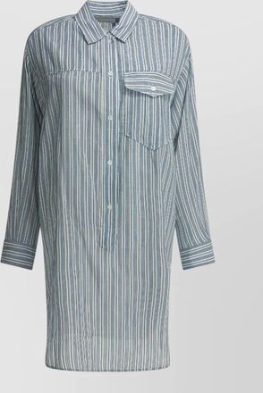 Isabel Marant striped shirt dress long sleeves pocket