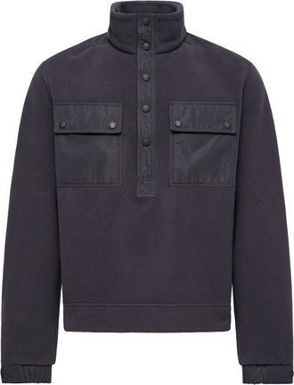 Moncler Moncler Polartec Zip-up Sweatshirt, Men, Blue, Size: Xxl