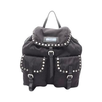 Prada Pre-owned Backpacks, female, Black, Size: ONE SIZE Pre-owned Nylon Backpack