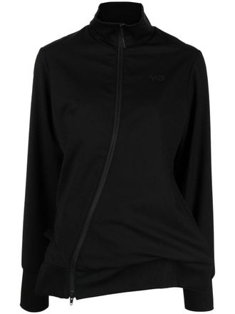 Yohji Yamamoto Felpa asimmetrica con zip - Nero