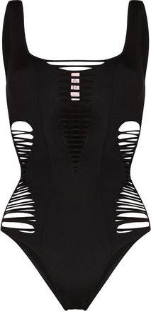 Agent Provocateur Dakotta semi-sheer swimsuit - women - Elastane/Polyamide - 5 - Black