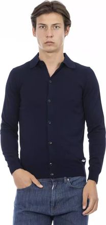 Baldinini Blue Cotton Men Mens Shirt