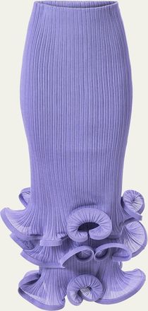 Carolina Herrera Tiered Ruffle Hem Maxi Skirt