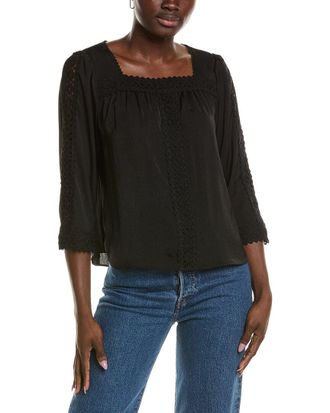 Vince Camuto Lace Yoke Blouse