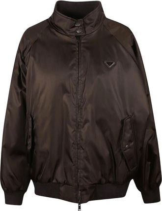 Prada Chaqueta Bomber Re-Nylon - Jackets - Mujer - Marr&oacute;n - S