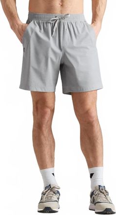 Rhone Apparel 7 Pursuit Shorts In Sleet Gray Print