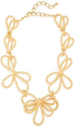 Kenneth Jay Lane Bow Statement Necklace in Gold at Nordstrom Rack