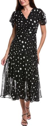 Joseph Ribkoff Flutter Sleeve Wrap Dress