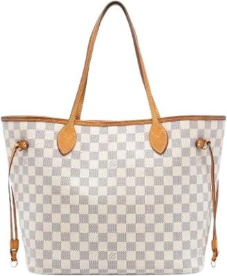 Louis Vuitton Pre-owned Tote Bags, female, White, Size: ONE SIZE Pre-owned Neverfull MM Tote