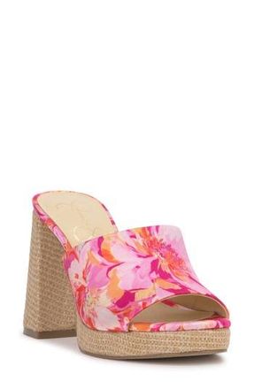 Jessica Simpson Kameena Platform Wedge Sandal in Pink/Orange at Nordstrom Rack, Size 9.5
