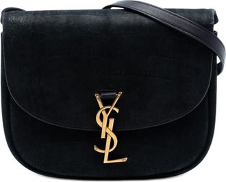 Saint Laurent Pre-owned Saint Laurent Medium Croc Embossed Nubuck Monogram Kaia Crossbody Ladies 28R0V6QH2U2LXTYE