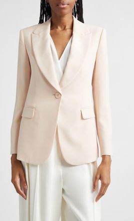 Emporio Armani One-Button Blazer in Light Pink at Nordstrom, Size 12 Us