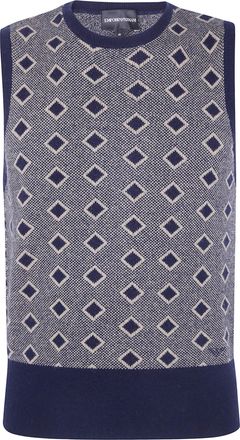 Emporio Armani Sweater Vest V Neck Rumble Dark Navy