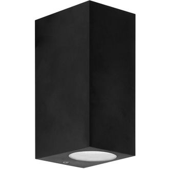 Forlight Aplique Ip44 Kubo Double Emission Gu10 7w Negro
