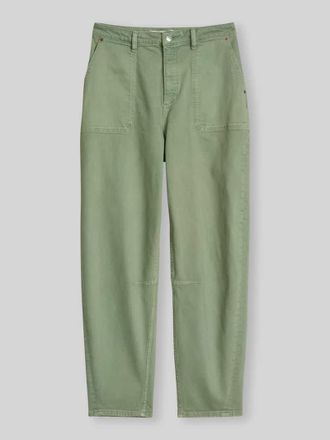 Marc O'Polo Barrel Fit Jeans aus Baumwoll-Mix in Hellgruen, Gr&ouml;&szlig;e 27/32