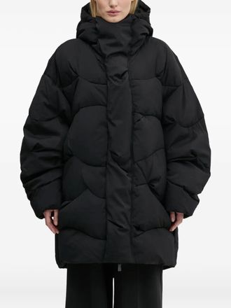 A.A. Spectrum CIRRUS hooded down coat - unisex - Recycled Polyester/Goose Down/Polyurethane/Nylon - M - Black