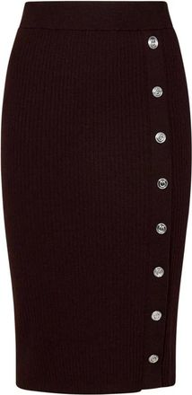 Pinko Pinko, Rokken, Dames, Bruin, M, Wol, Wool Blend Handwash Skirt