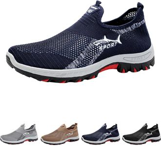 Generic Mens Slip-on Shoes Size 8.5 Low Top Mesh Breathable Walking Sneakers Lightweight Comfortable Athletic Shoes Outdoor Soft Cushioned Insole Durable Non 