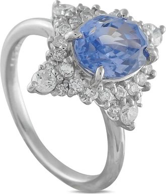 Luxury Bazaar diamond and sapphire ring - Argento