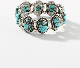 Simons Womens Turquoise stone bracelet