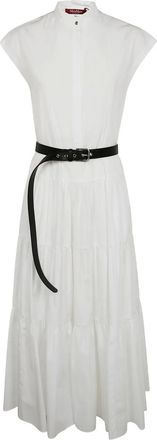 Max Mara Abito Bairo midi a strati - Bianco