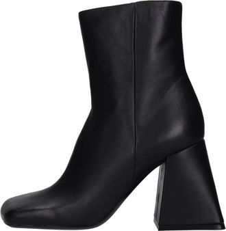 Vic Mati&eacute; Schoenen, Dames, Zwart, 40 EU, Leer, Leren Enkellaarsjes