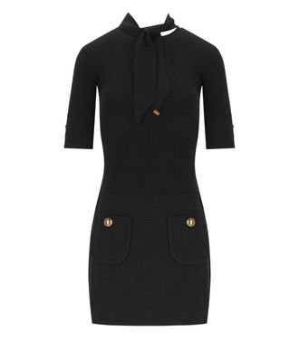 Elisabetta Franchi ABITO MINI IN MAGLIA NERO ELISABETTA FRANCHI