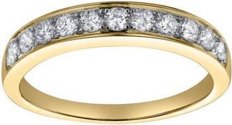 LuvMyJewelry Apex 14K Gold Round Diamond Studded Band Ring - 0.5cts in 14K Yellow Gold at Nordstrom, Size 7.5