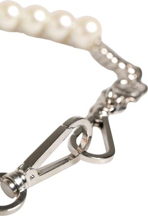 Dolce & Gabbana Womens Black Leather Silver Chain Bag Accessory Shoulder Strap | Zamak Real Brass Plastic 40lf