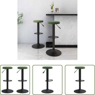 vidaXL Sgabelli da bar - Sgabelli da Bar 2 pz Verde Scuro in Velluto