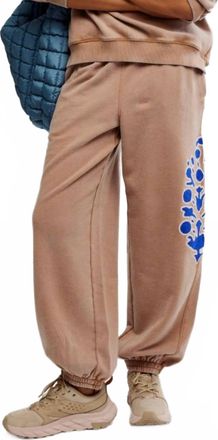 Free People All Star Embroidered Sweatpants In Twig Combo