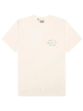 Gallery Dept. Unisex Property Of Stencil T-Shirt in Cream Cotton - Size X-Small