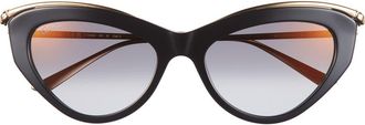 Cartier 55mm Gradient Cat Eye Sunglasses in Black at Nordstrom