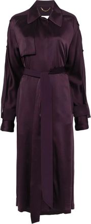 Victoria Beckham Trench in raso - Viola