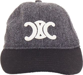 Celine Celine Triomphe Wool Baseball Cap (Authentic Pre-Loved)