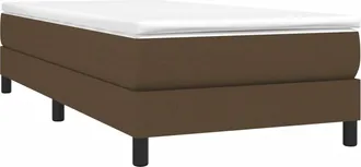 vidaXL Estructura De Cama Sin Colch&oacute;n Tela Marr&oacute;n Oscuro 80x200 Cm Vidaxl