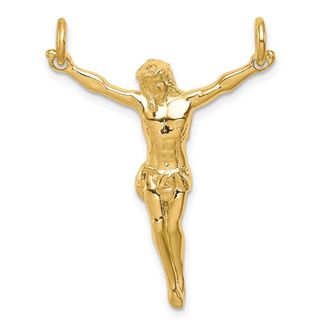 Diamond2Deal 14k Yellow Gold Polished Corpus Pendant