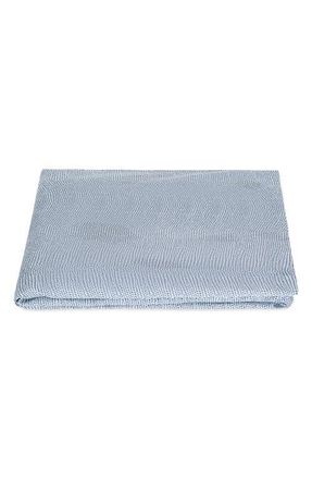 Matouk Jasper Cotton Sateen Fitted Sheet in Steel Blue at Nordstrom, Size California King
