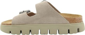 Birkenstock Ciabatta - Dames - Sandalen - Beige - 37 EU - Leer - Schoenen