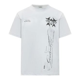 GCDS T-Shirts, male, White, Size: XL History Print T-shirt